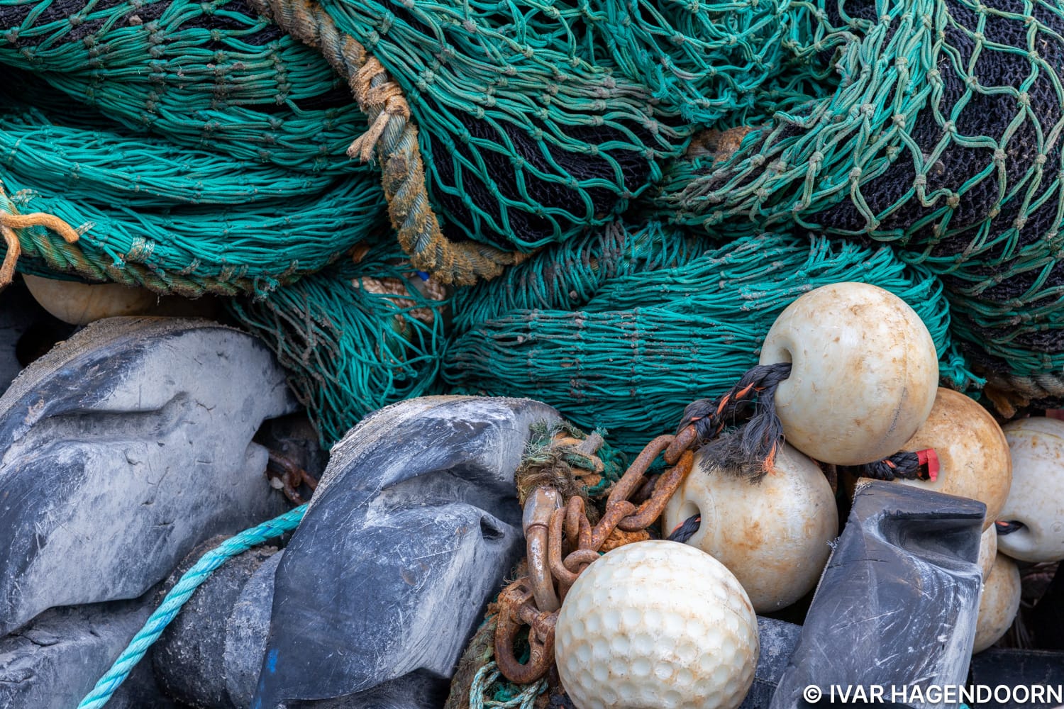 close-up of fishing equipment