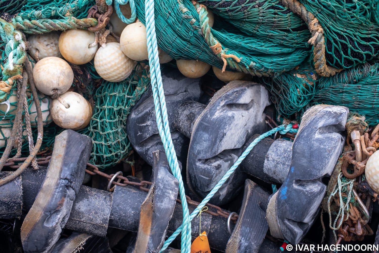close-up of fishing equipment