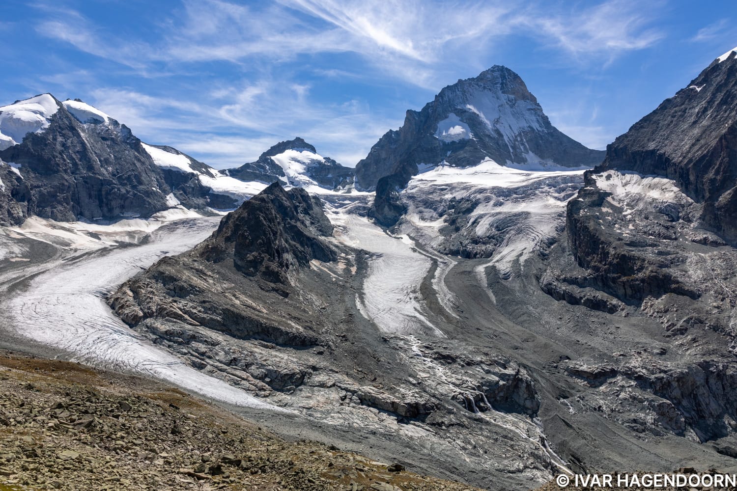 View from the Cabane du Grand Mountet