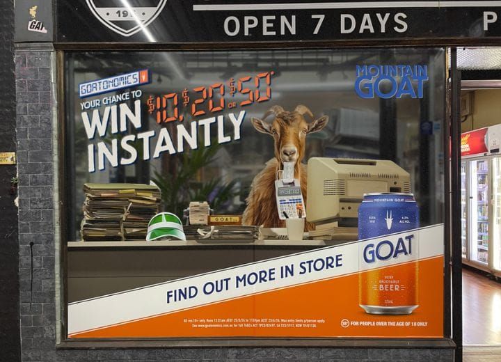 GOATONOMICS—Mountain Goat Beer Shouts Shoppers with a Twist, Offering Instant Cash Back