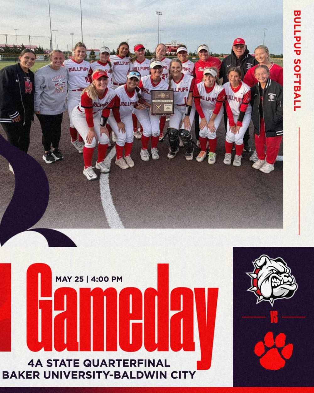 Bullpups Fall in Softball State Quarterfinals