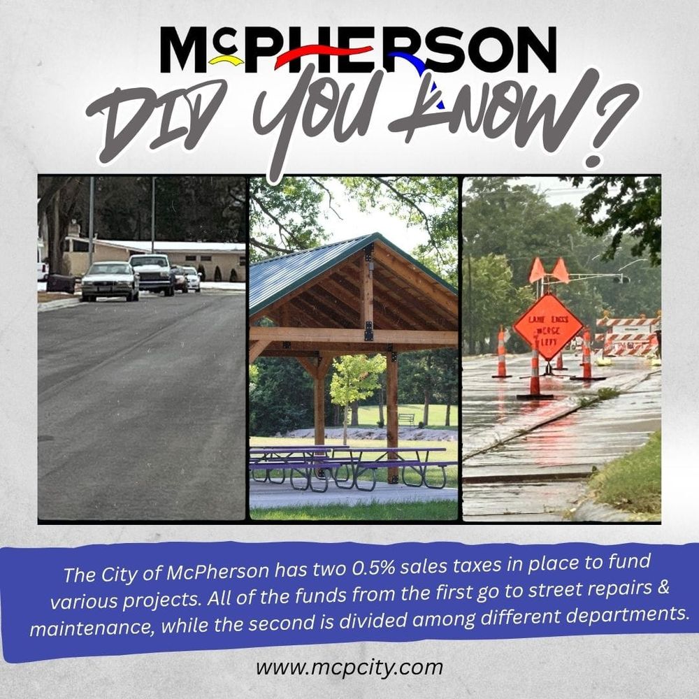 McPherson's half-cent sales tax generated over $13M for streets in a decade