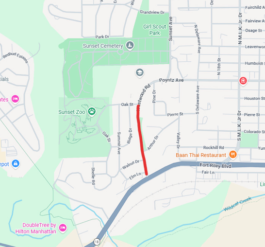 Traffic delays expected on Westwood Road during weeklong asphalt project