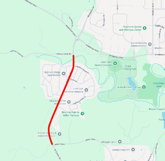 Weather delays overnight paint striping on Scenic Drive
