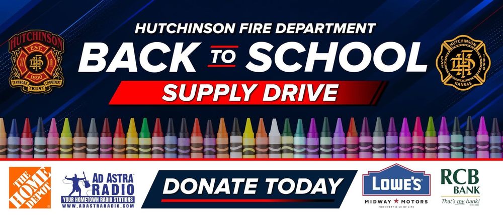 Hutchinson Firefighters Kick Off Annual Weekend School Supply Drive