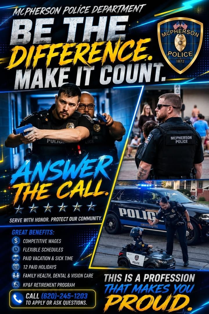 McPherson Police Department seeks new officers to bolster local force