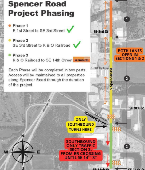 Third phase of $2.6 million South Spencer Road reconstruction underway