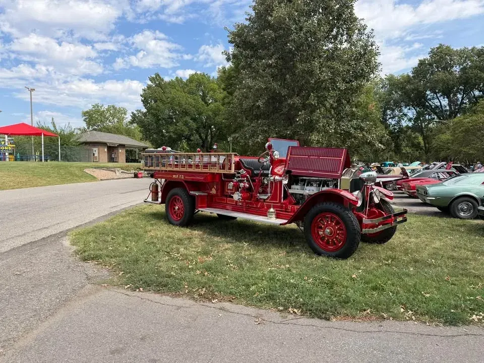 McPherson firefighters' car show draws 67 vehicles to Lakeside Park