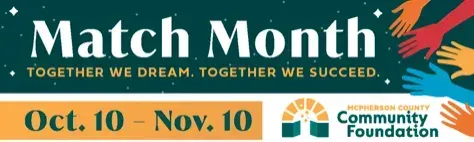 McPherson County Community Foundation's expanded matching event opens Saturday, runs through Nov. 10
