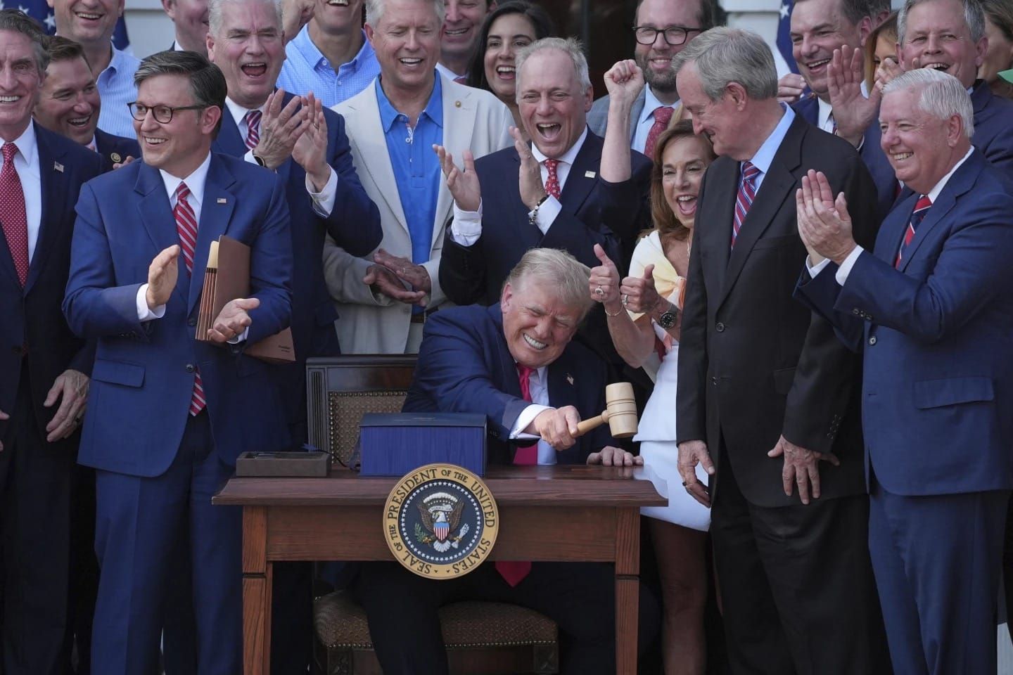 Trump Signs Major Tax and Spending Package as Military Aircraft Conduct Flyover