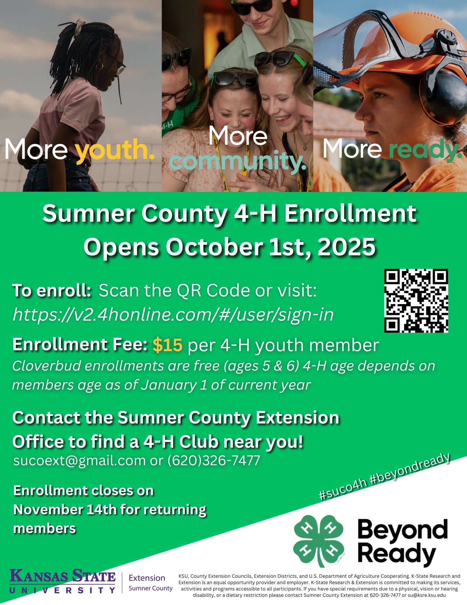 Sumner County 4-H Announces Fall Programs, Quartermania Fundraiser