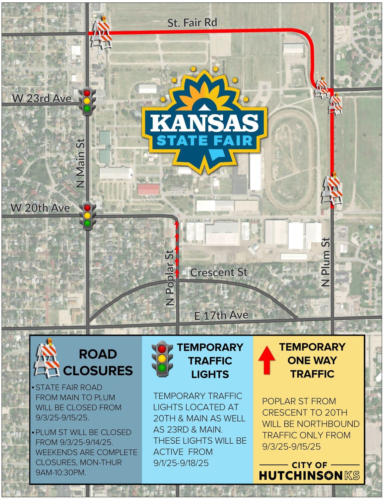 Hutchinson Announces Traffic Changes for Kansas State Fair