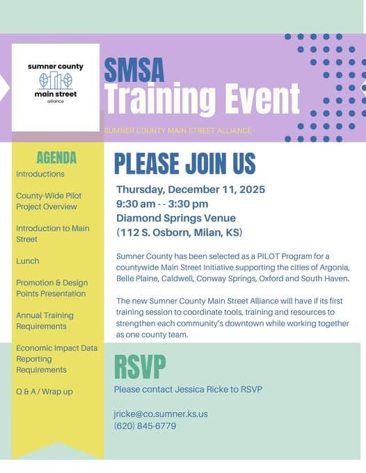 Sumner County to Host Main Street Alliance Training Event