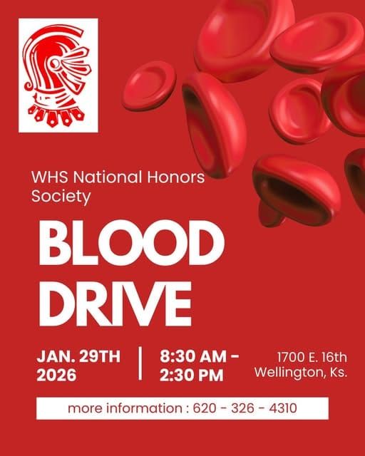 Wellington High School NHS Hosts Blood Drive Amid Nationwide Shortage