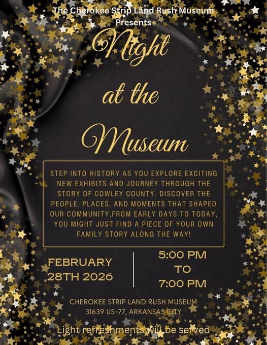 Cherokee Strip Land Rush Museum to Host Evening Event