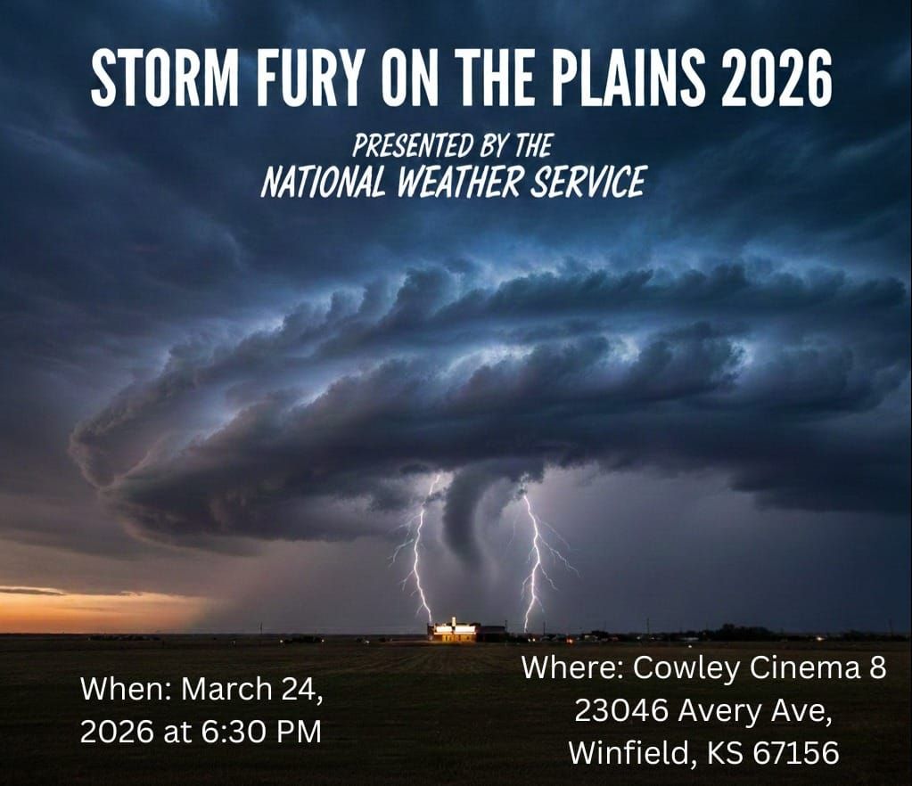 Cowley County to Host National Weather Service Severe Weather Presentation March 24