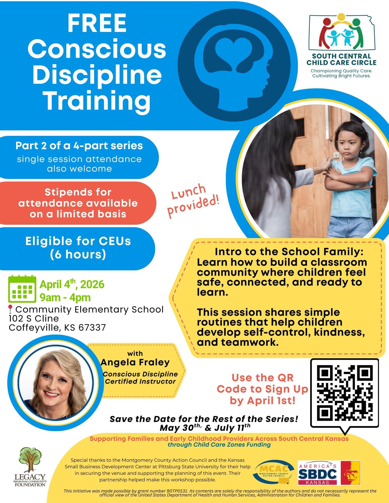 Free Child Care Training Offered April 4 in Coffeyville