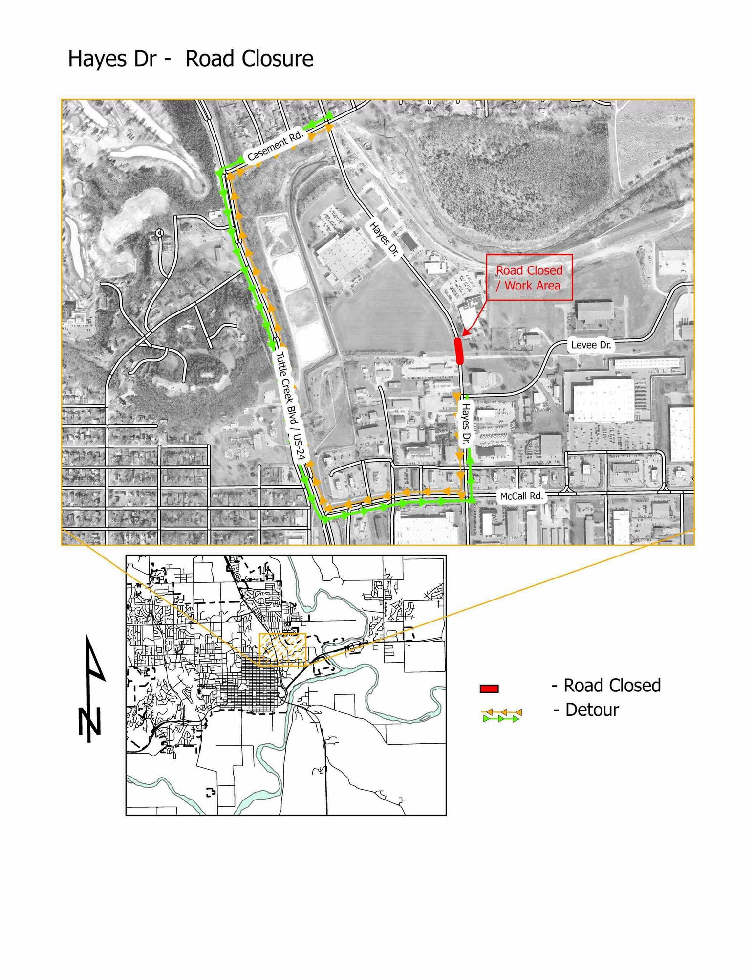 Hayes Drive to close for weeks as city installs new sewer main