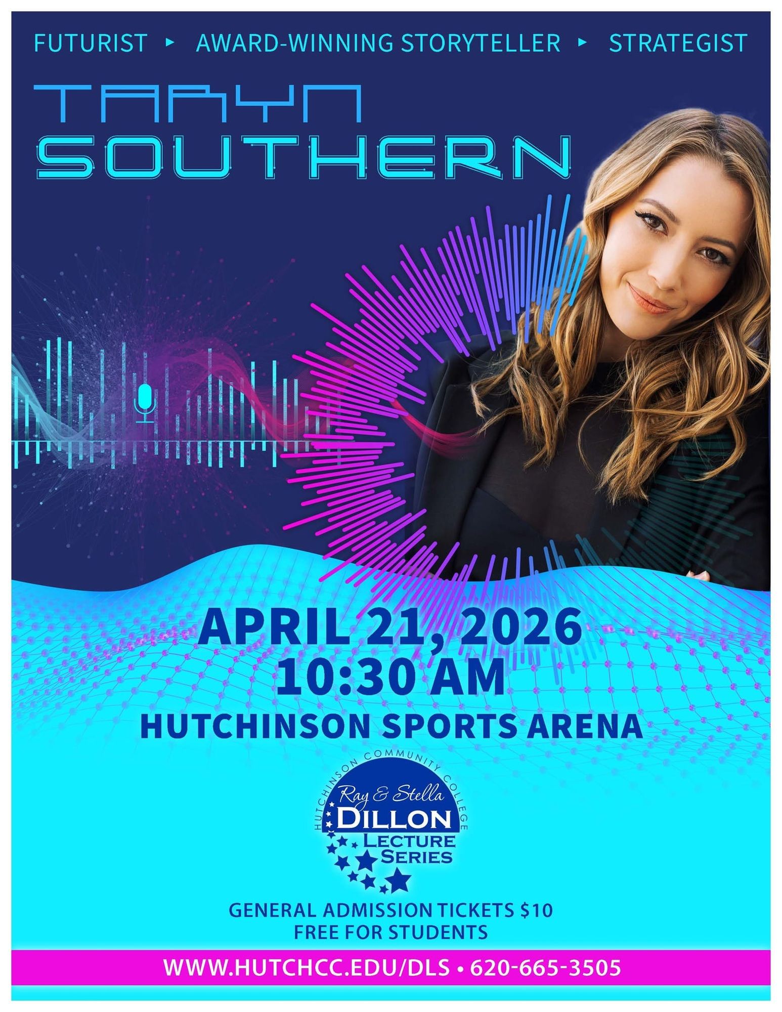 Hutchinson Community College to host futurist, storyteller Taryn Southern for Dillon Lecture Series