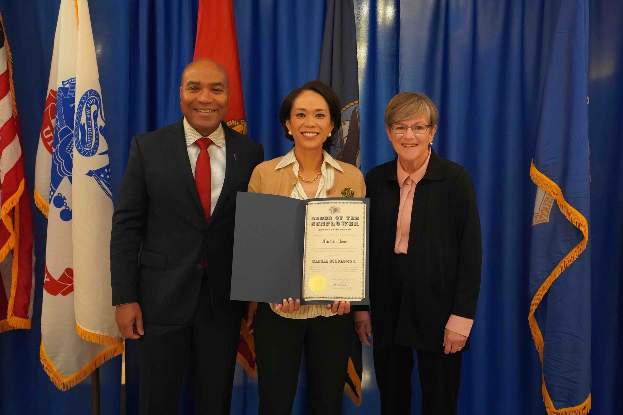 Gov. Kelly establishes 'Order of the Sunflower' military award