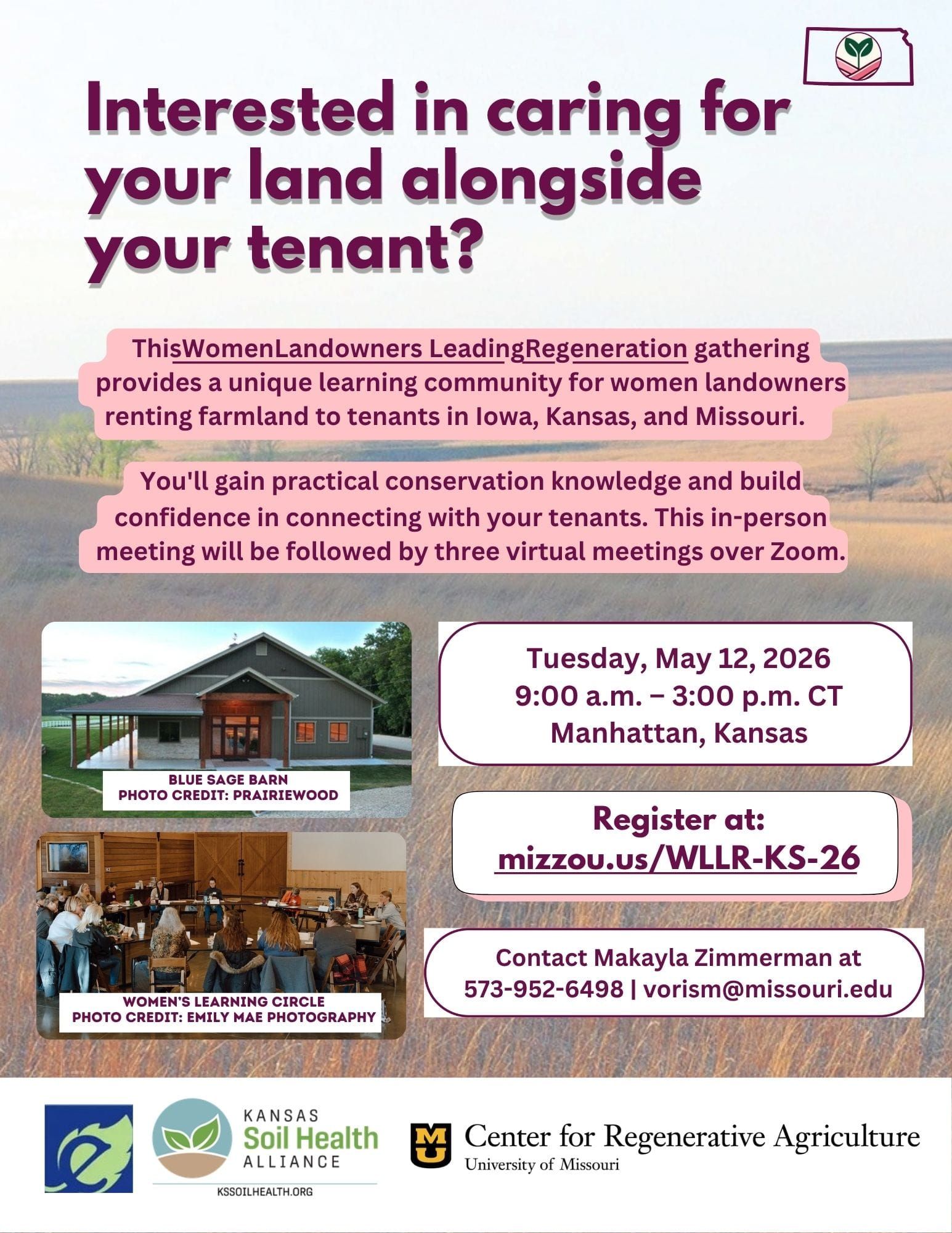 Kansas Event to Connect Non-Operating Women Landowners with Conservation Resources