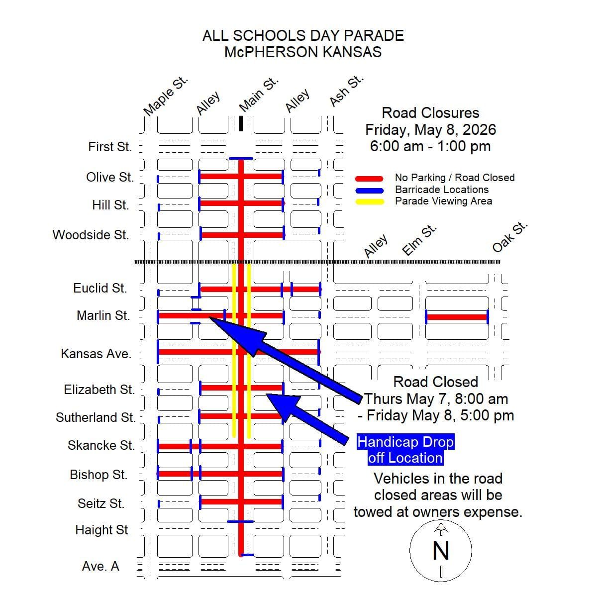 McPherson prepares for parking, traffic shifts ahead of 113th All Schools Day