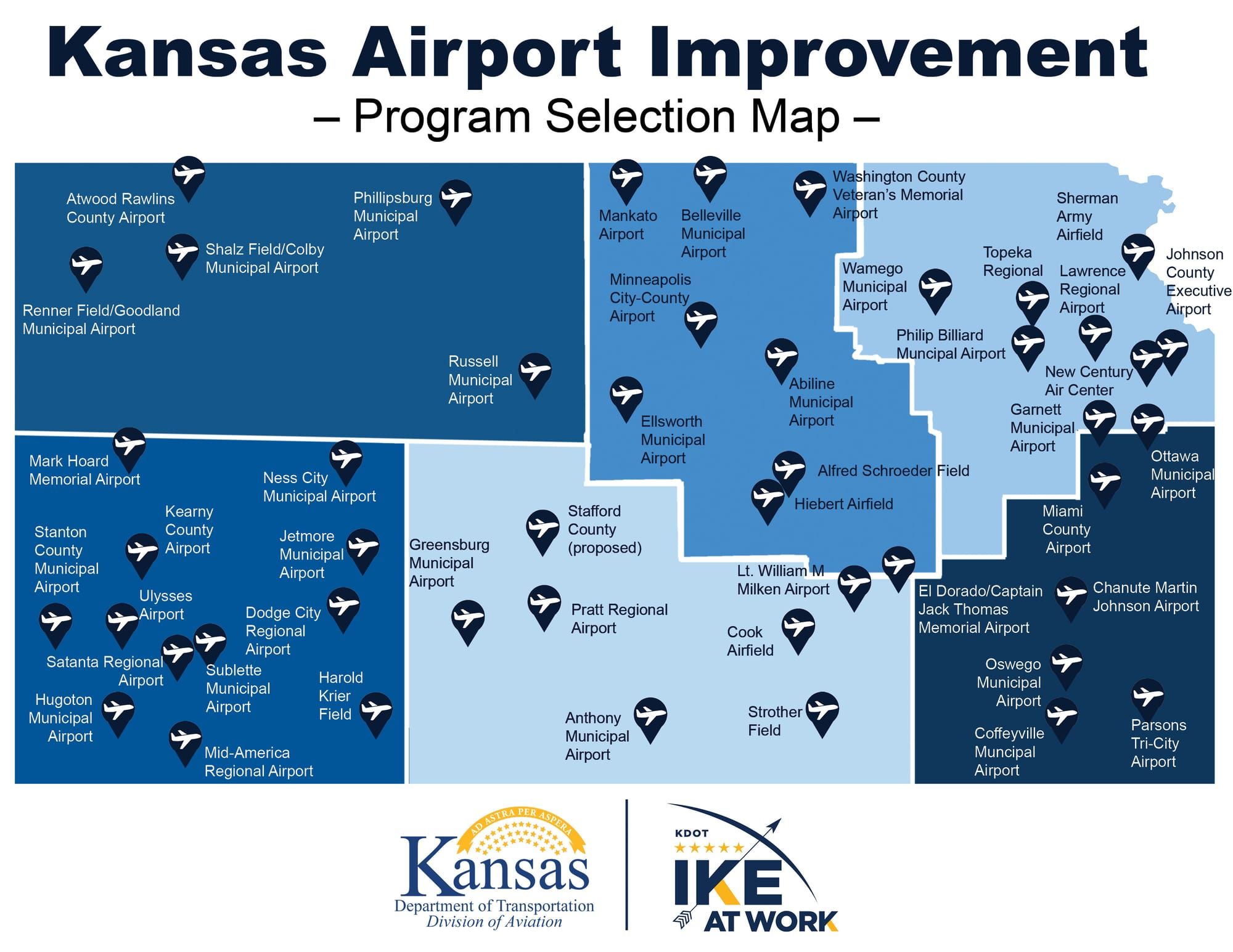Gov. Kelly announces nearly $19M for local airport infrastructure
