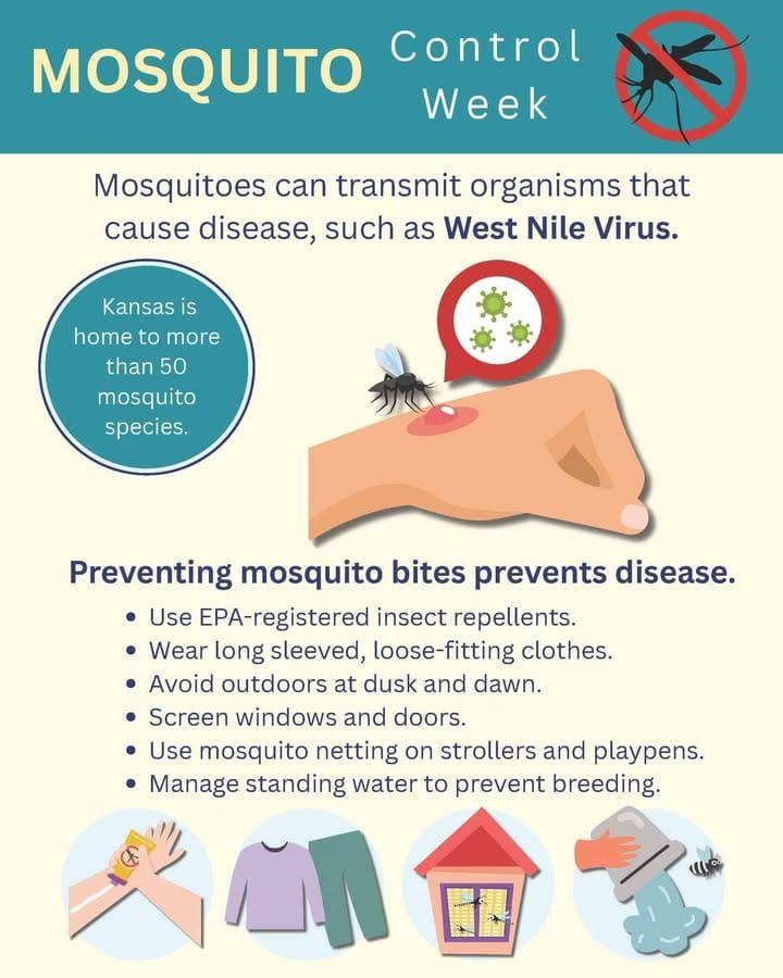 Shawnee County urges West Nile virus precautions during National Mosquito Control Week