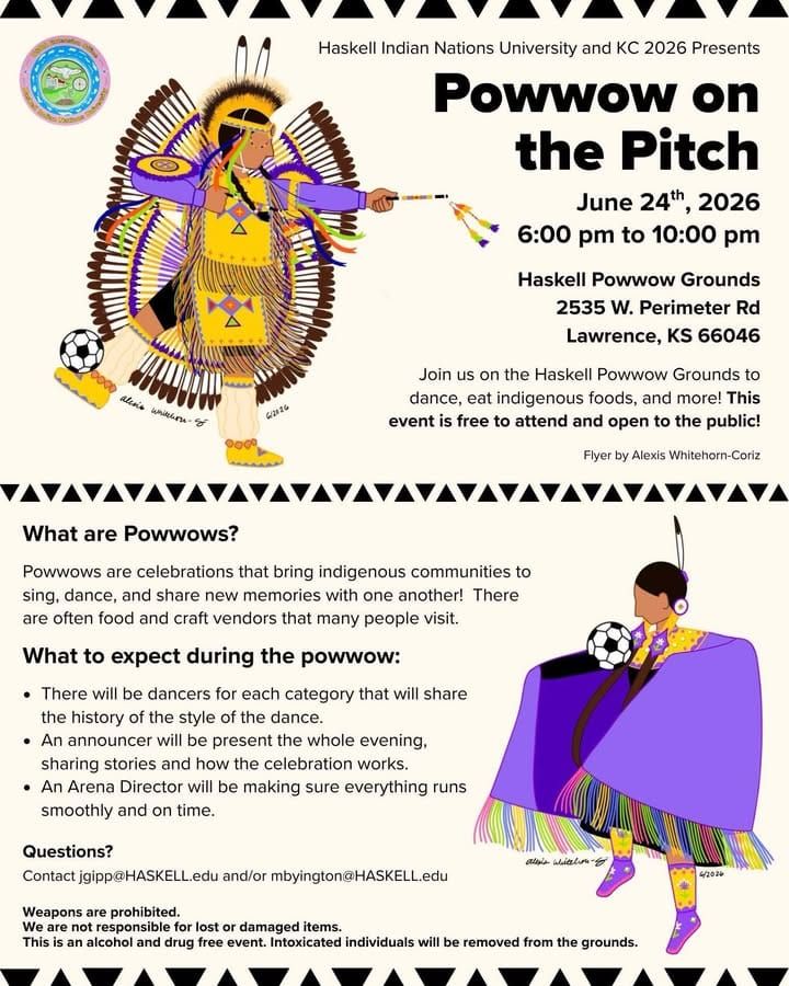 Haskell Indian Nations University to host 'Powwow on the Pitch' for World Cup fans