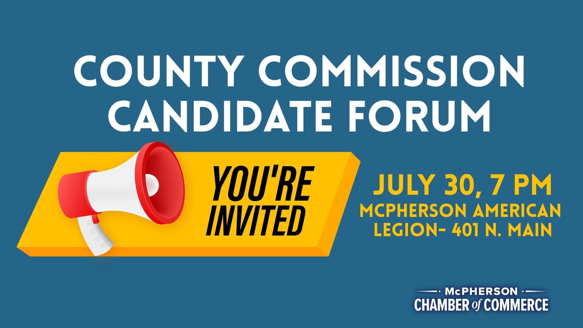 McPherson voters to question county commission candidates at July 30 forum