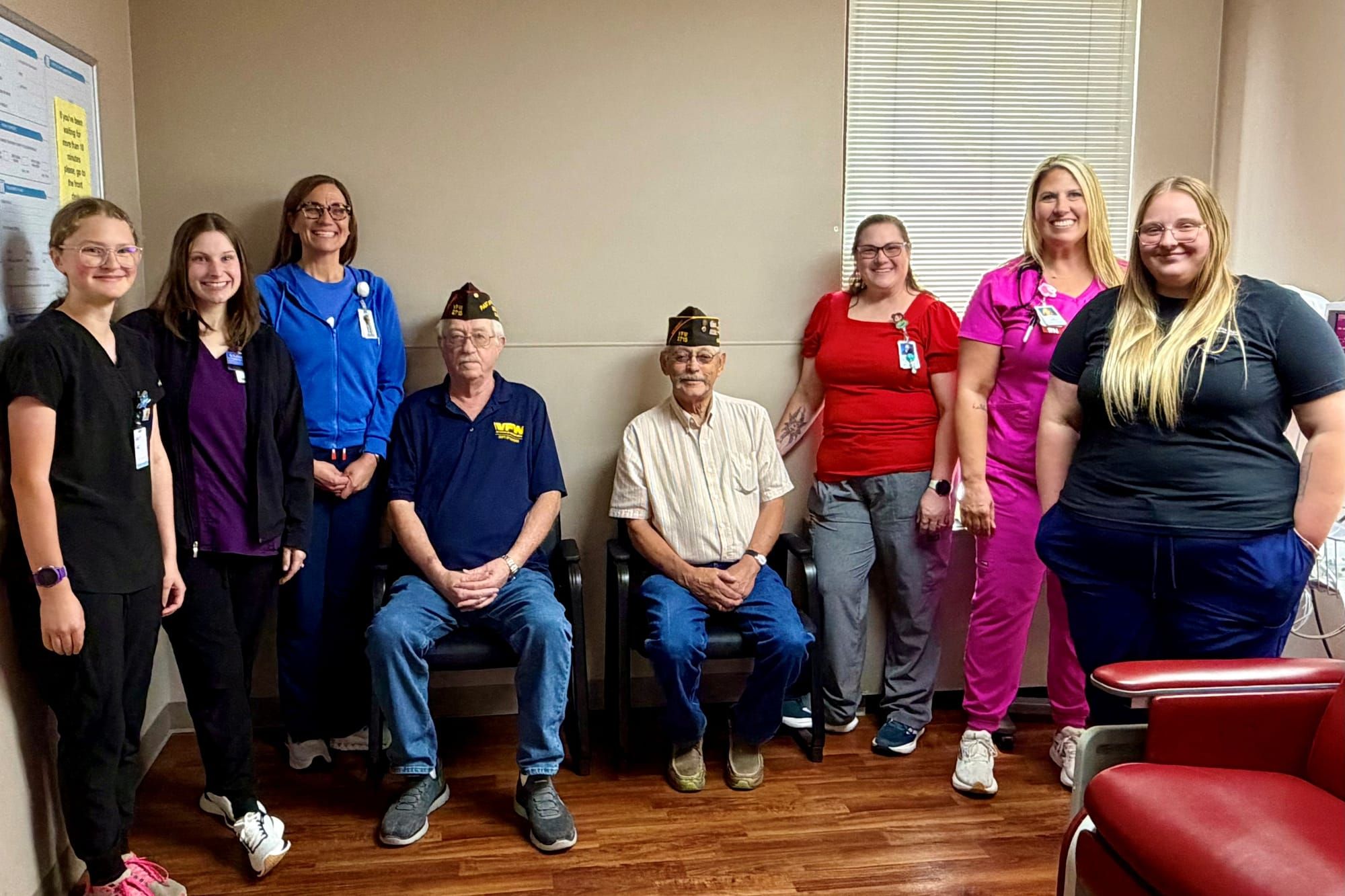 Local VFW donation brings new seating to McPherson hospital infusion center
