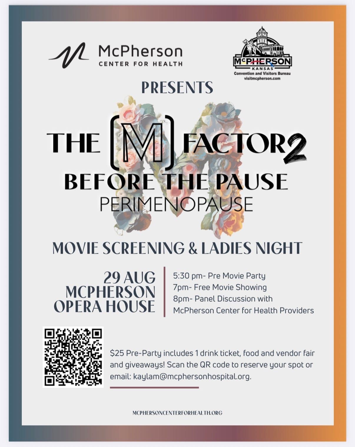 McPherson Center for Health Hosting 'The M Factor 2' Movie Screening and Ladies Night