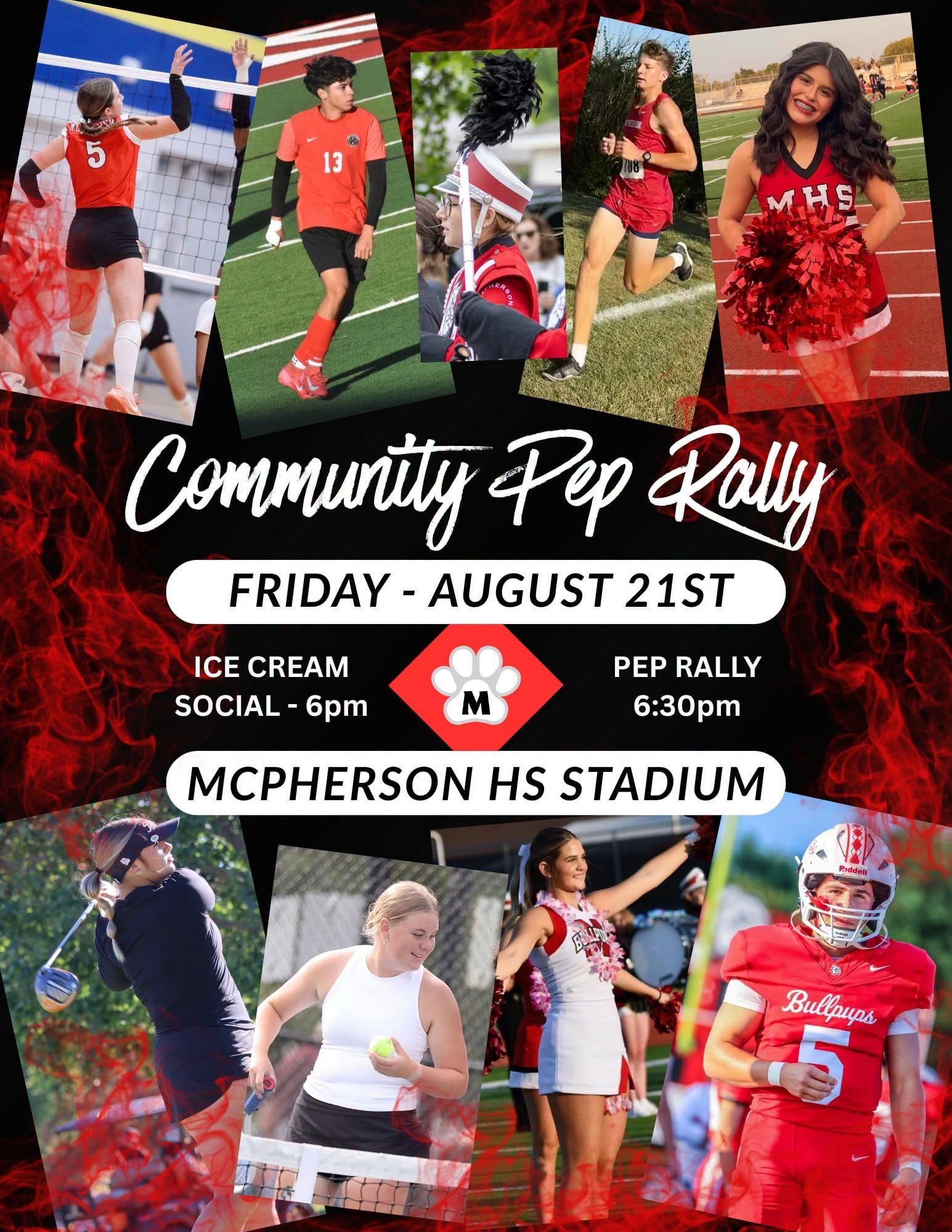 Free ice cream, team introductions at Friday's Bullpup community pep rally