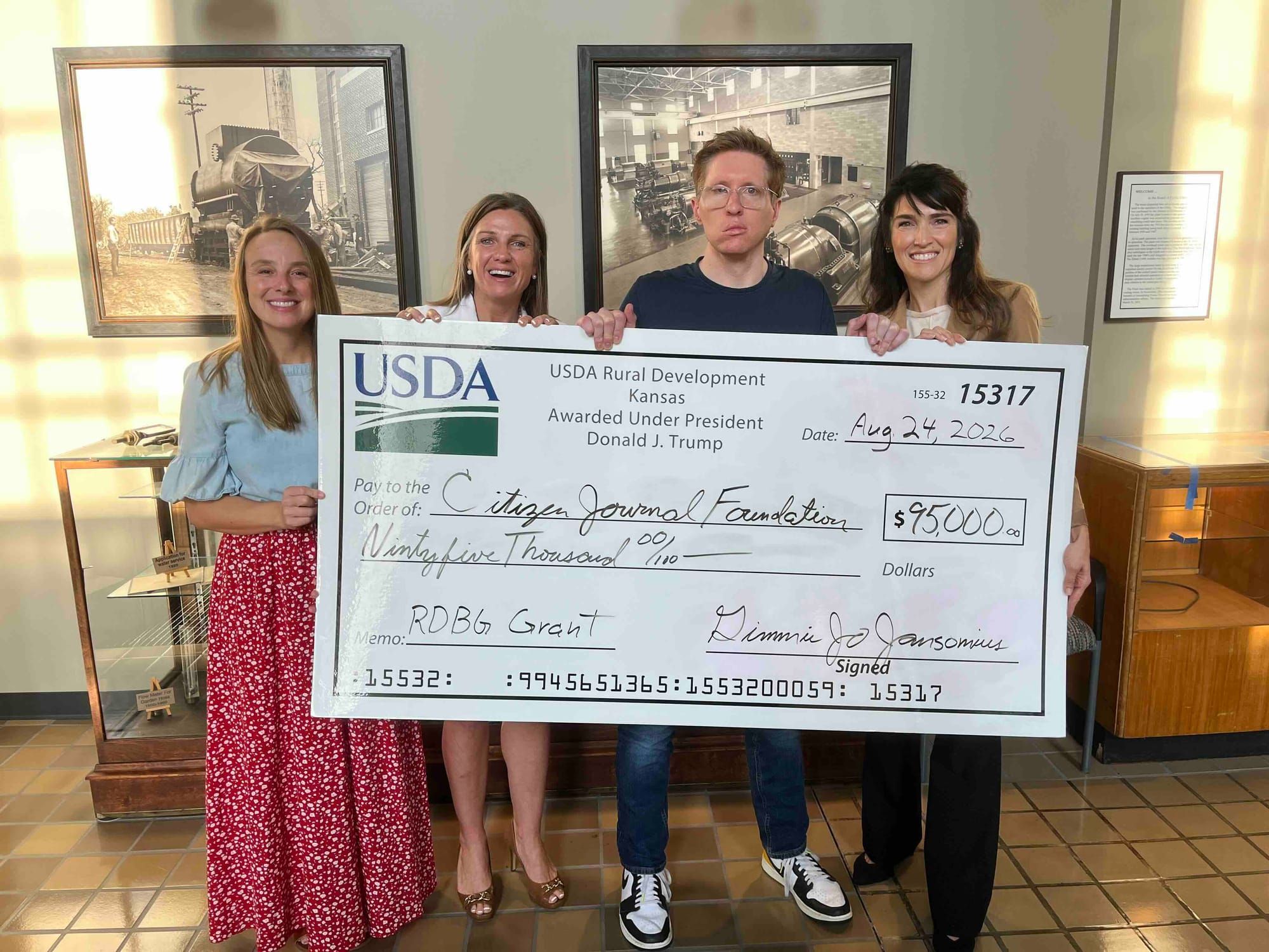 Citizen Journal Foundation Awarded $95,000 USDA Rural Business Grant