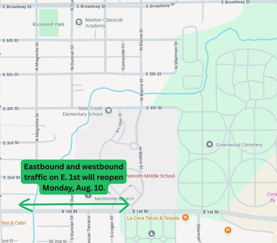 East First Street to reopen Monday following concrete repairs