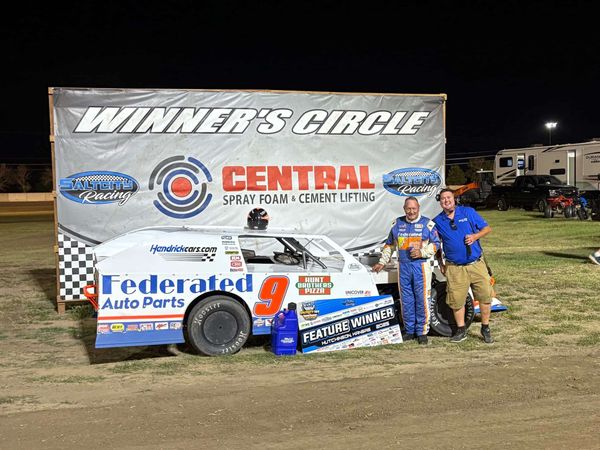 Former NASCAR Star Schrader Wins Modified Feature at Kansas State Fair