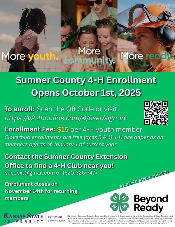 Sumner County 4-H Announces Fall Programs, Quartermania Fundraiser