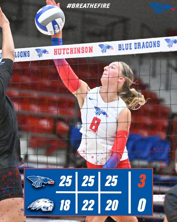 Blue Dragons Dominate the Road, Sweep Pratt in Thrilling Victory!