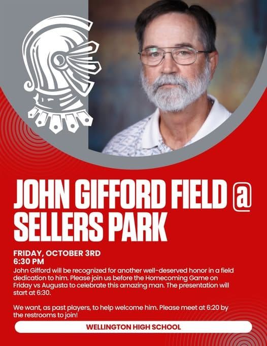 Wellington Schools to Honor Coach Gifford with Field Dedication