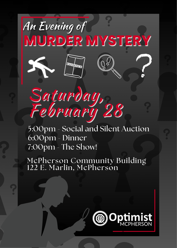 McPherson Optimist Club to Host Murder Mystery Dinner Fundraiser