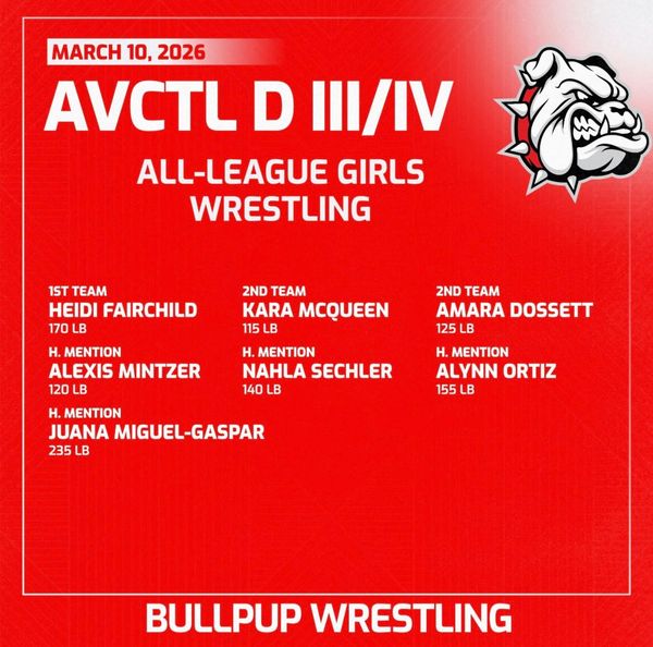 Seven Bullpups Earn Girls Wrestling All-League Honors