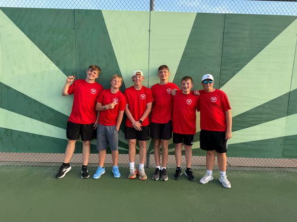 Boys JV Tennis Competes at Hesston Tourney
