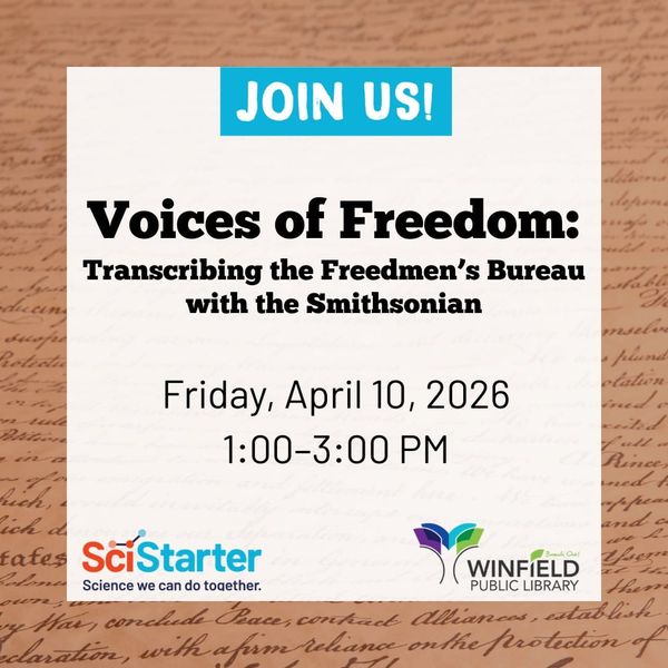 Winfield Public Library to Host Smithsonian Transcription Event Preserving Post-Civil War Records