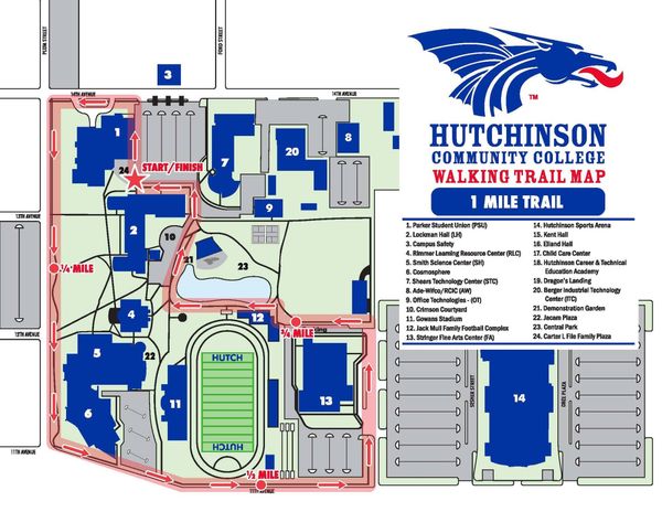 Hutchinson Community College invites public to 1-mile campus walking trail
