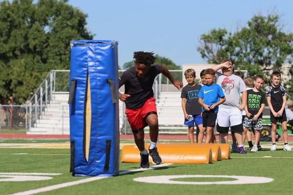 Salthawk Football non-padded kids camp underway at Don Michael Field