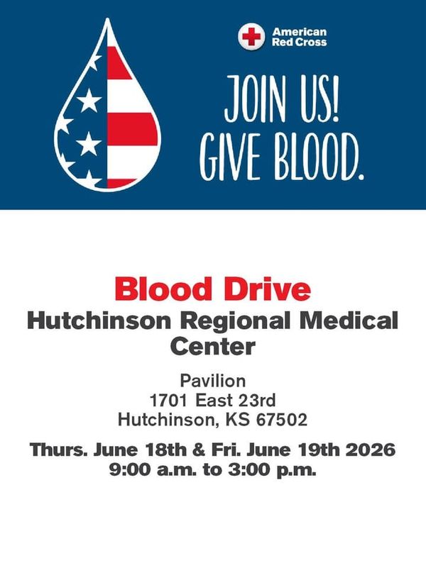 Hutchinson Regional Medical Center to host two-day blood drive