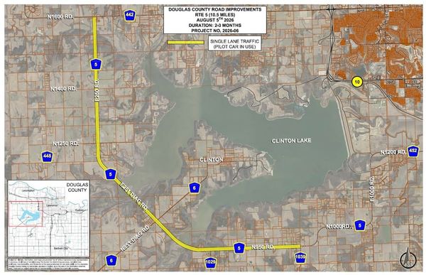 Clinton Lake outer road drops to one lane Aug. 5 for months of resurfacing