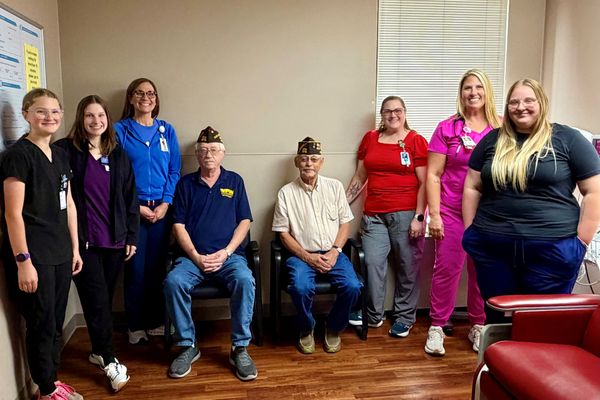 Local VFW donation brings new seating to McPherson hospital infusion center