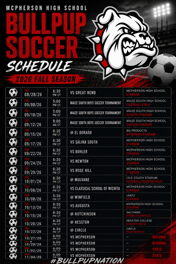 Bullpup Varsity Boys Soccer Unveils 2026 Fall Schedule
