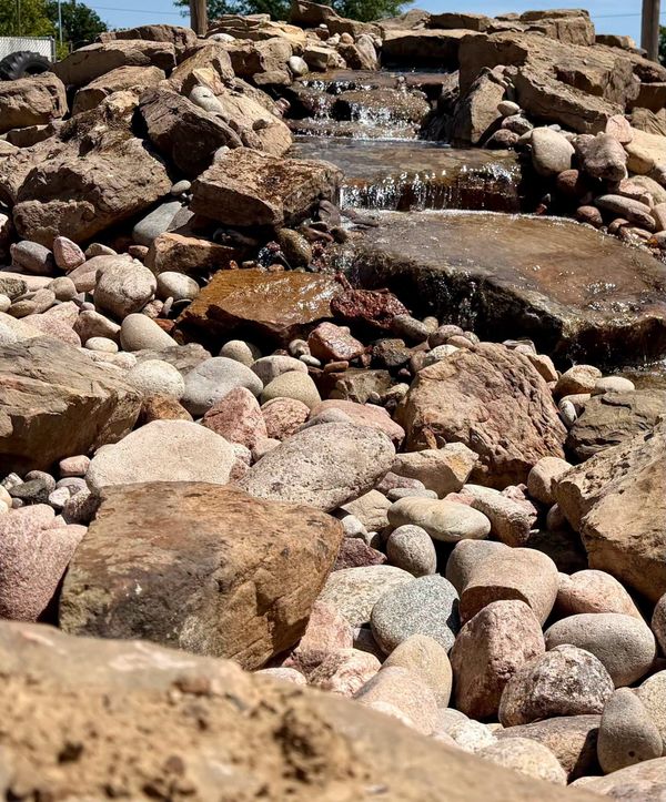 Water feature now flowing at McPherson's Challenger Park pollinator garden